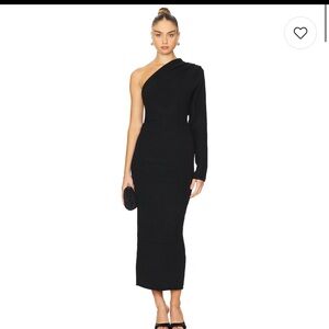 Astr Black One-Shoulder Dress